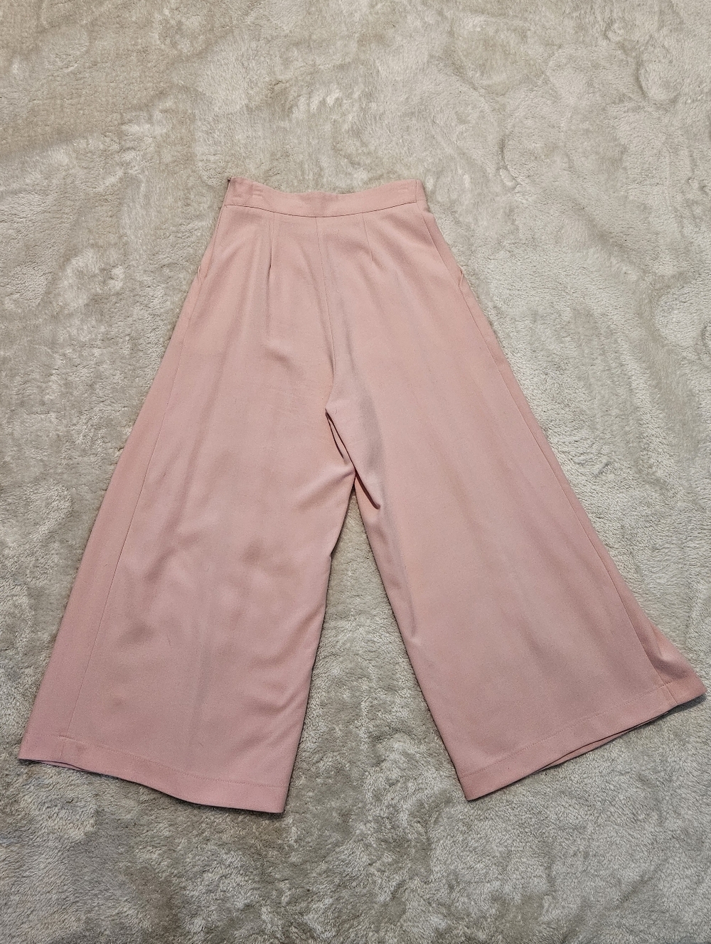 NEW Lidia Kalita Wide Leg Pants Pink Size 36/S Minimalist Business Casual Work - Picture 6 of 7